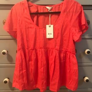 🆕NWT Lucky Brand Orange Top
